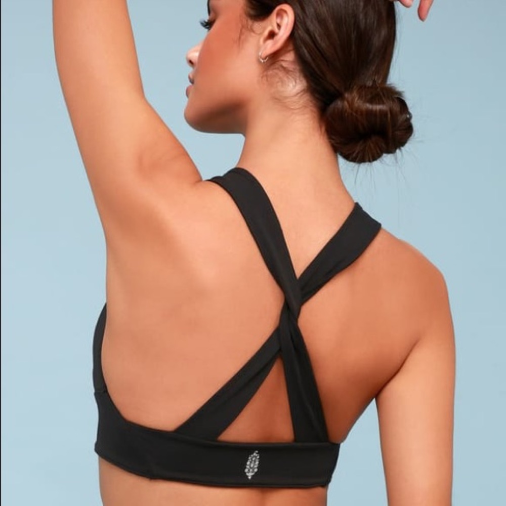 XS Free People Black Sports Bra
